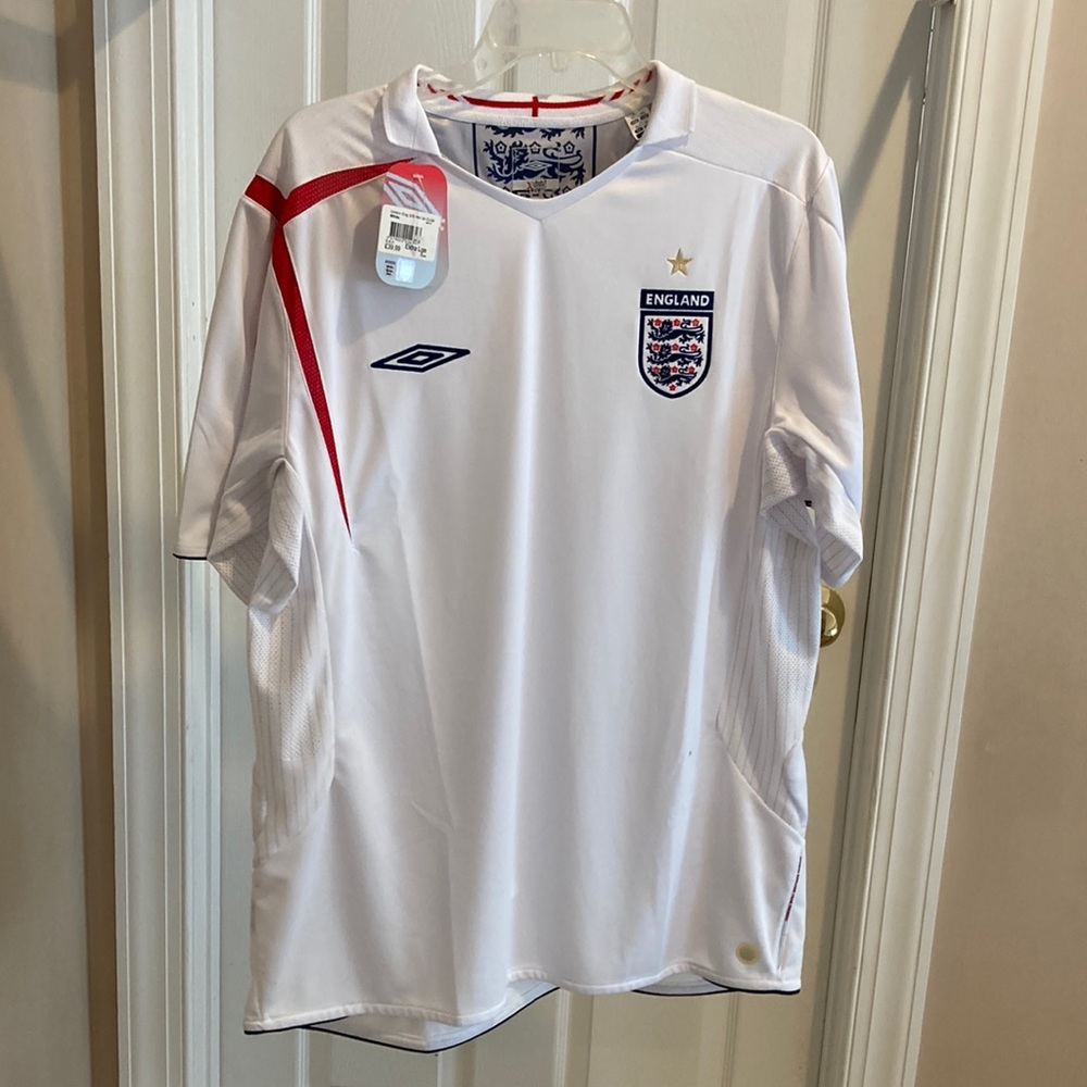 Mens white England sport shirt